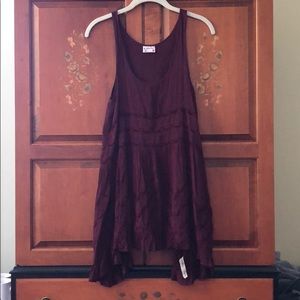 Intimately FP Voile and Lace Trapeze Slip Dress